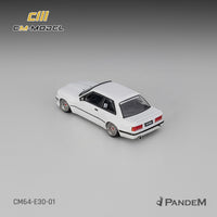 Thumbnail for PRE-ORDER CM Model 1:64 Pandem M3 E30, Pearl White W/ Quick Snap On Wheels