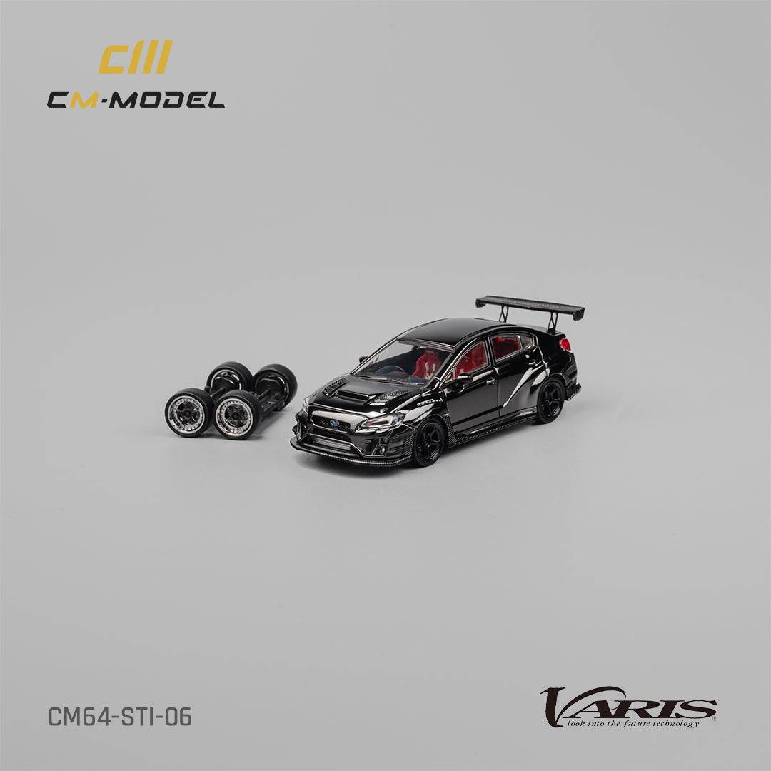 PRE-ORDER CM-Model 1:64 Subaru WRX STI Varis WideBody 2.0 Chome Black