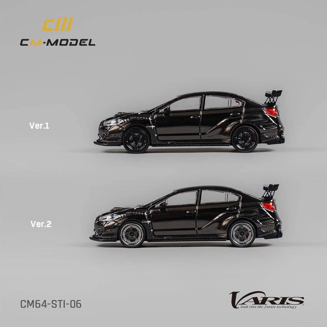 PRE-ORDER CM-Model 1:64 Subaru WRX STI Varis WideBody 2.0 Chome Black