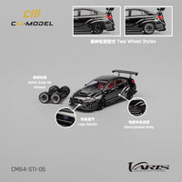 Thumbnail for PRE-ORDER CM-Model 1:64 Subaru WRX STI Varis WideBody 2.0 Chome Black