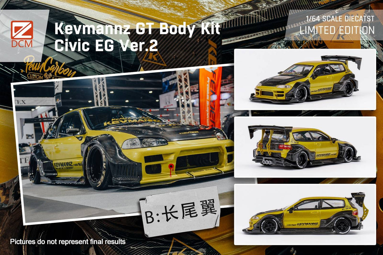 PRE-ORDER DCM 1:64 Honda Civic EG6 Kevmanz GT