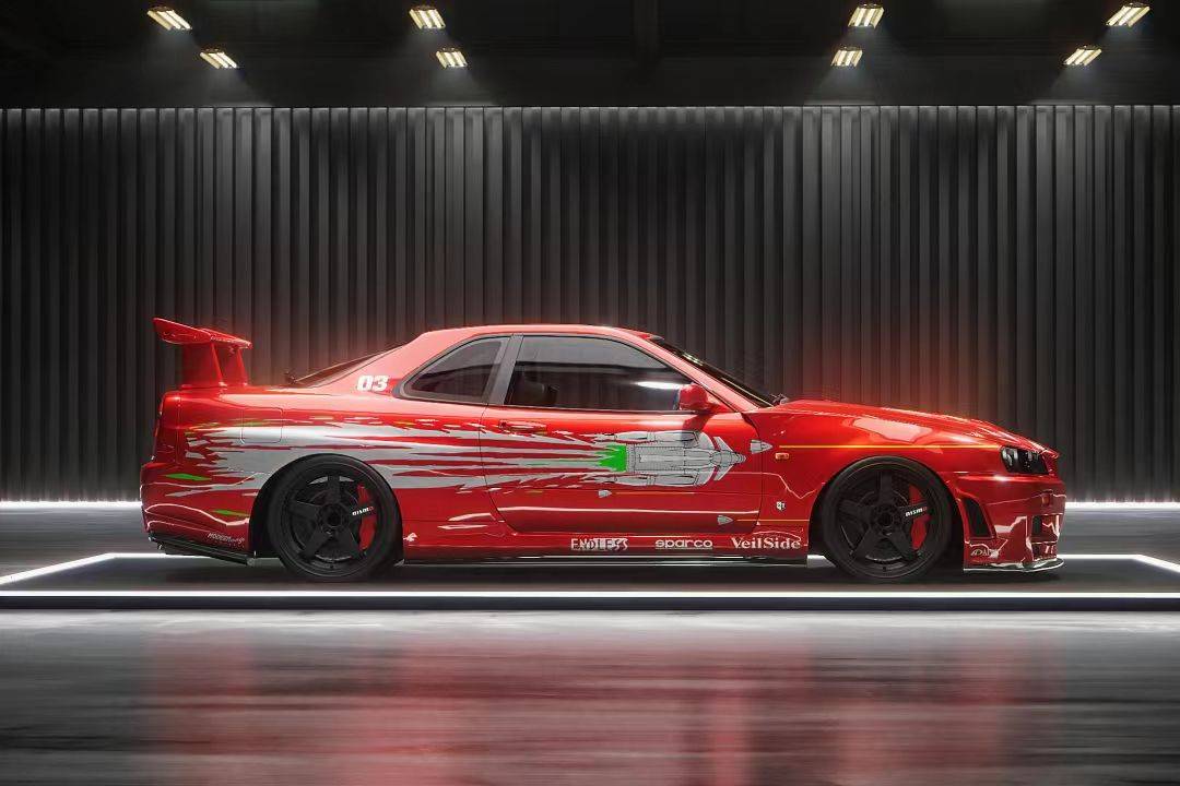 PRE ORDER FastSpeed 1:64 Nissan Skyline R34 GTR Fast & Furious RED