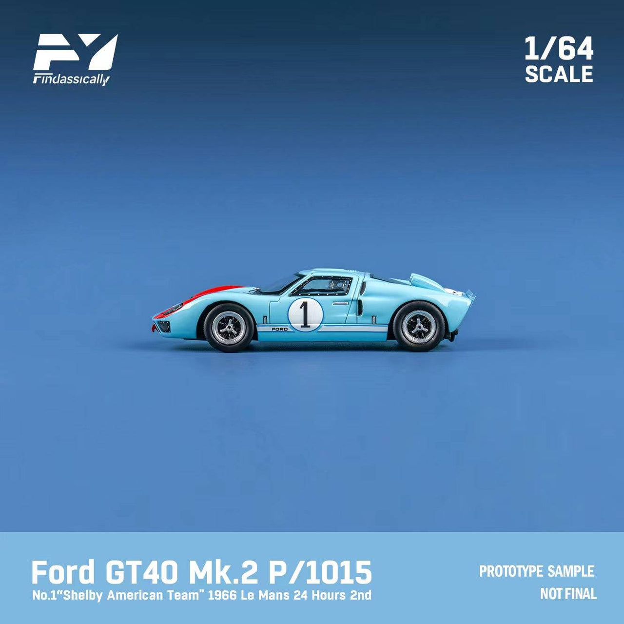 PRE-ORDER Finclassically 1:64 Ford GT40 MK II LeMans
