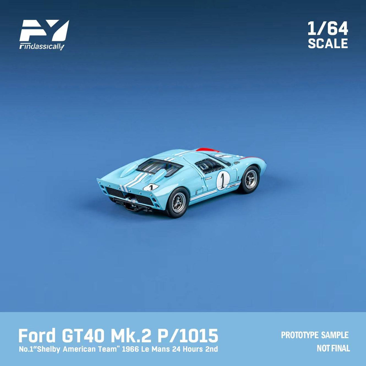 PRE-ORDER Finclassically 1:64 Ford GT40 MK II LeMans