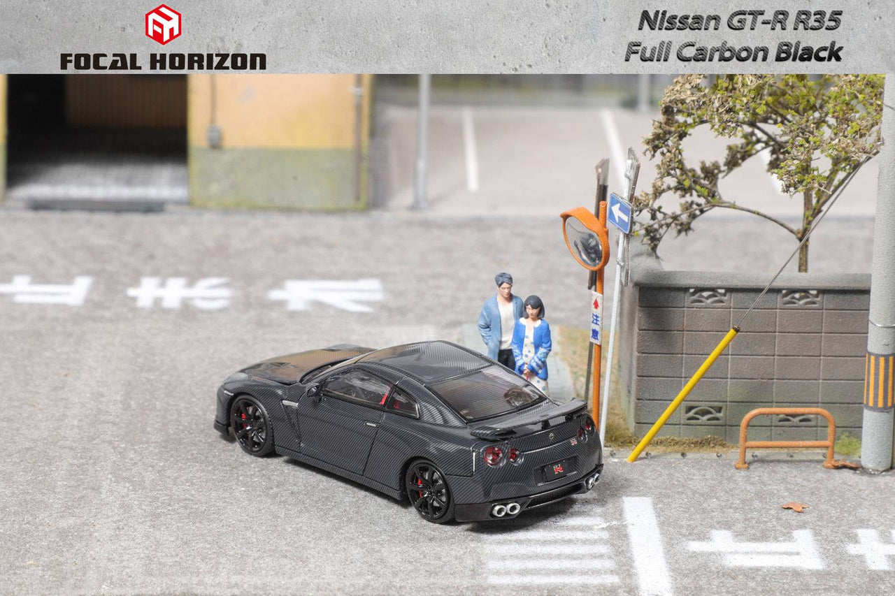 PRE-ORDER Focal Horizon 1:64 Nissan GT-R R35 Full Carbon Black