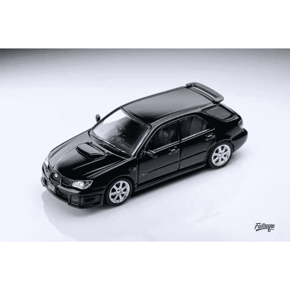 PRE-ORDER Furuya 1:64 Subaru Impreza WRX STi 9th GEN Wagon Black w/ Roof Box