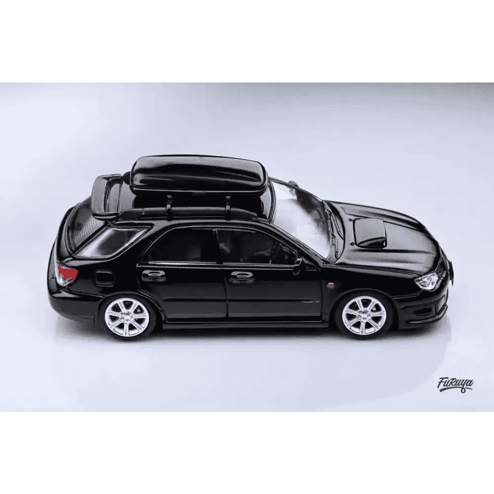 PRE-ORDER Furuya 1:64 Subaru Impreza WRX STi 9th GEN Wagon Black w/ Roof Box