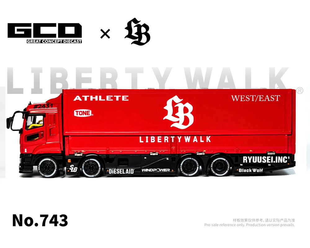PRE-ORDER GCD 1:64 LBWK Mitsubishi Fuso Super Great Super Silhouette -Red - Special Edition