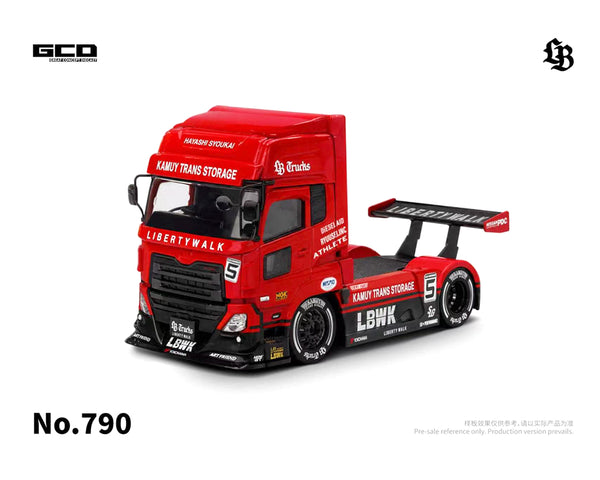 限定リバティウォーク LBWK G.C.D LB―TRUCKS ミニカー GCD 1:64 LBWK Mitsubishi Fuso Super Great Super Silhouette -Red