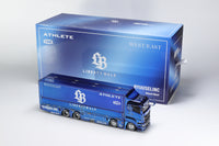 Thumbnail for PRE-ORDER GCD 1:64 Liberty Walk LB-Trucks Mitsubishi Fuso Super Great Transporter LBWK – Chrome Blue