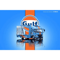 Thumbnail for PRE-ORDER GCD 1:64 Mitsubishi Fuso Double Decker Truck GULF