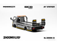 Thumbnail for PRE-ORDER GCD 1:64 SHOOM64 1:64 DarwinPRO AIRFORCE Hino 300 Custom Drop-Bed Car Carrier Grey Special Edition
