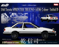 Thumbnail for PRE-ORDER Hobby Japan 1:64 Hobby Japan 1:64 Initial D Diorama Set Series Toyota Sprinter Trueno AE86 2-Door Initial D Shinji Inui VS Takumi Fujiwara