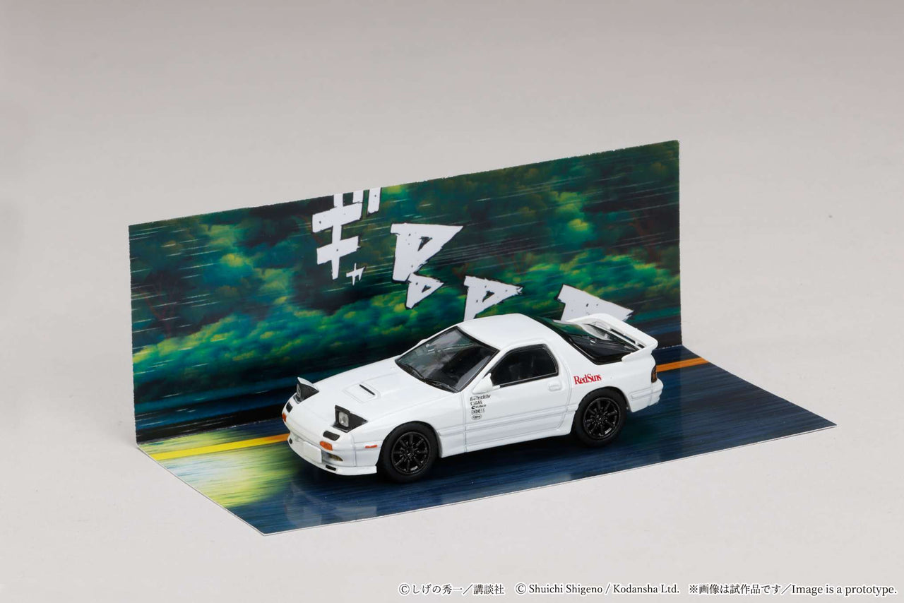 PRE-ORDER Hobby Japan 1:64 Mazda RX-7 FC3S RedSuns / INITIAL D Ryosuke Takahashi VS Takumi Fujiwara