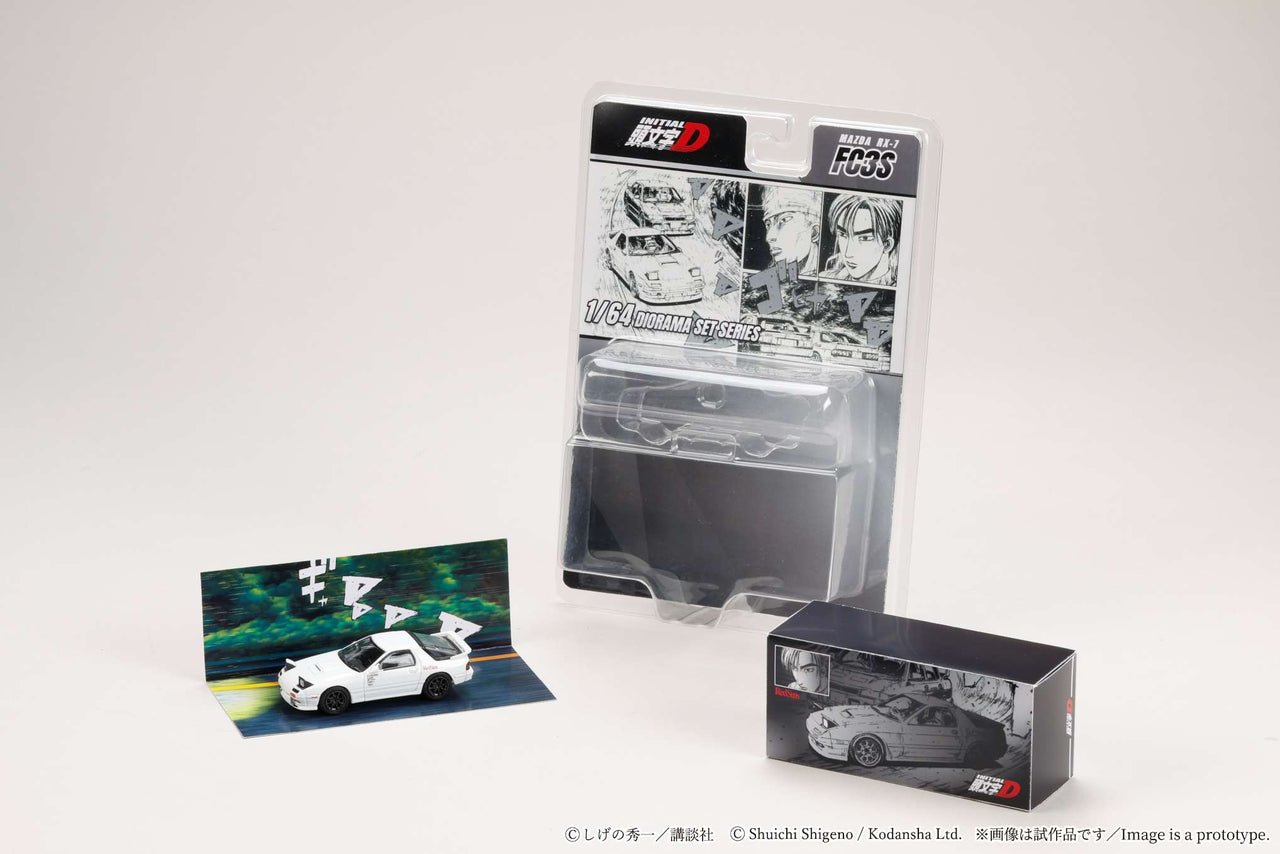 PRE-ORDER Hobby Japan 1:64 Mazda RX-7 FC3S RedSuns / INITIAL D Ryosuke Takahashi VS Takumi Fujiwara