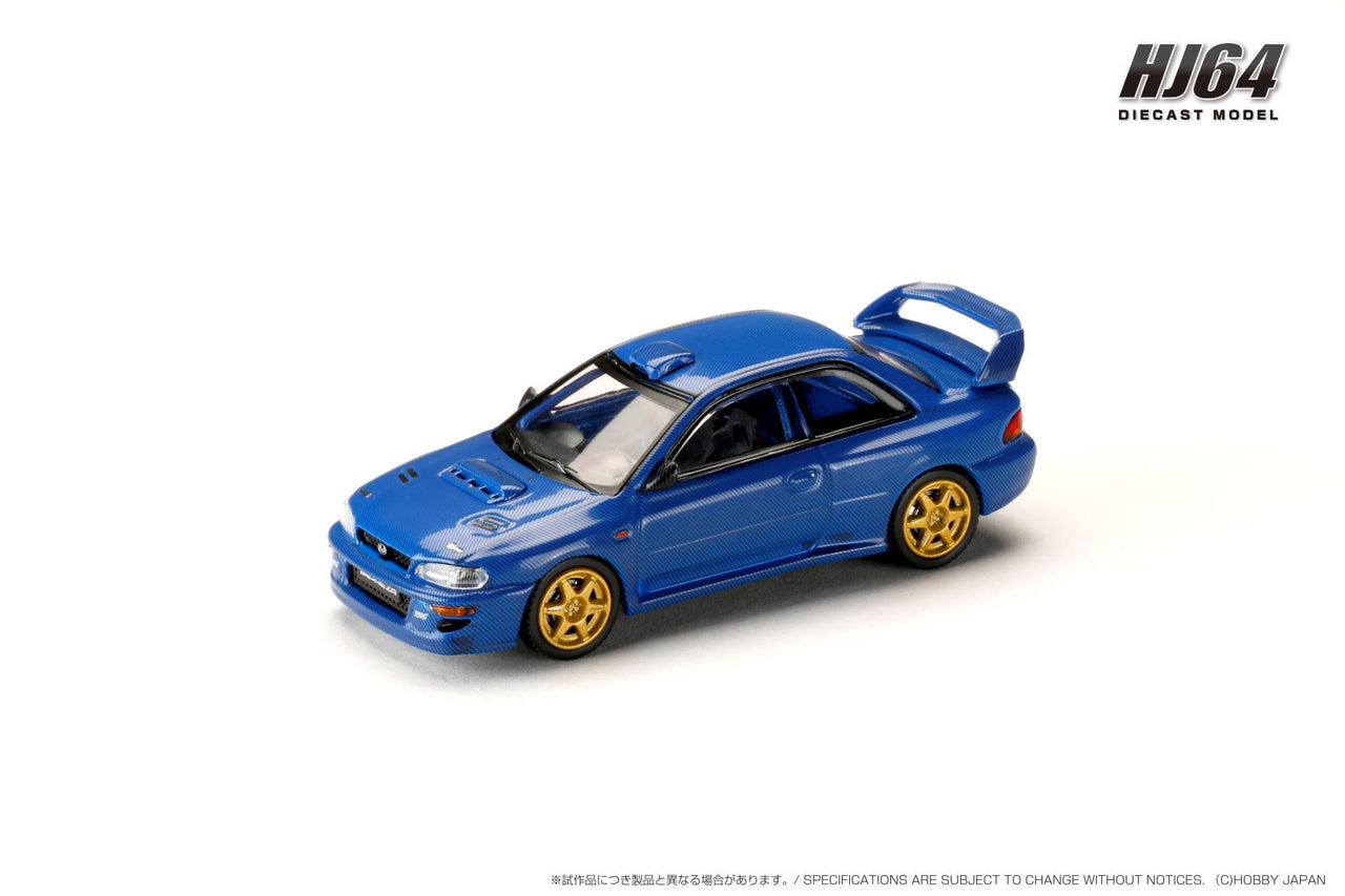 PRE-ORDER Hobby Japan 1:64 SUBARU IMPREZA 22B STi Version GC8 Rally Base BLUE