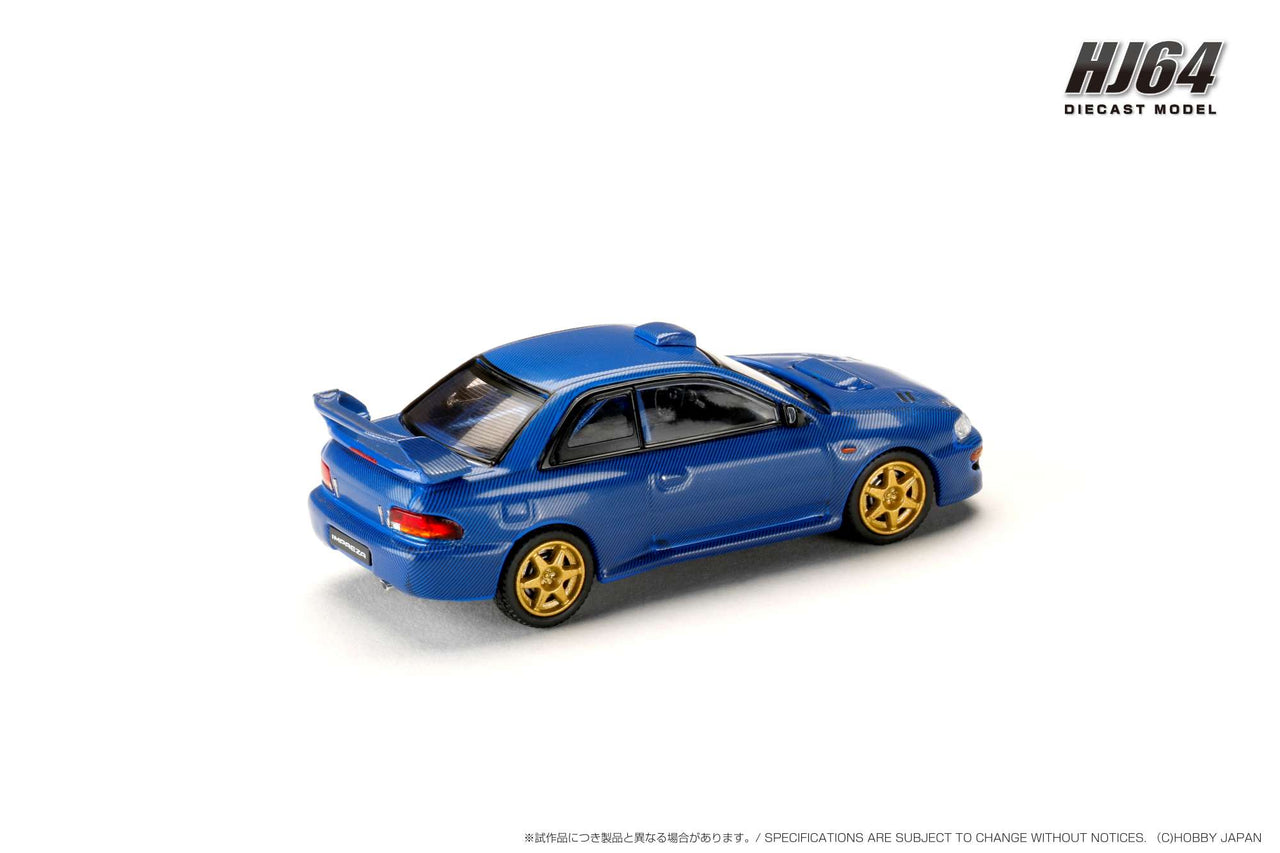 PRE-ORDER Hobby Japan 1:64 SUBARU IMPREZA 22B STi Version GC8 Rally Base BLUE