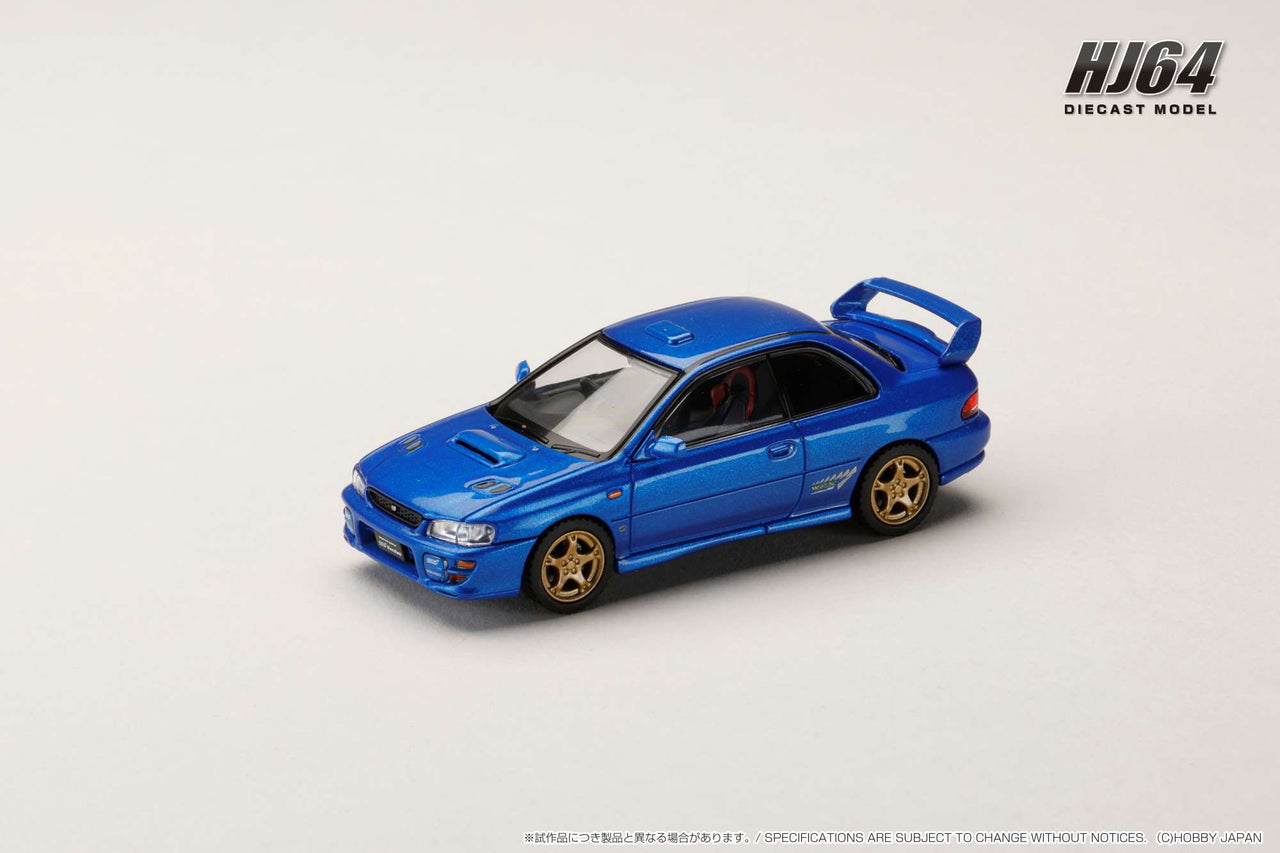 PRE-ORDER Hobby Japan 1:64 SUBARU Impreza PURE SPORTS COUPE WRX type R STi Version V Limited, Sonic Blue Mica