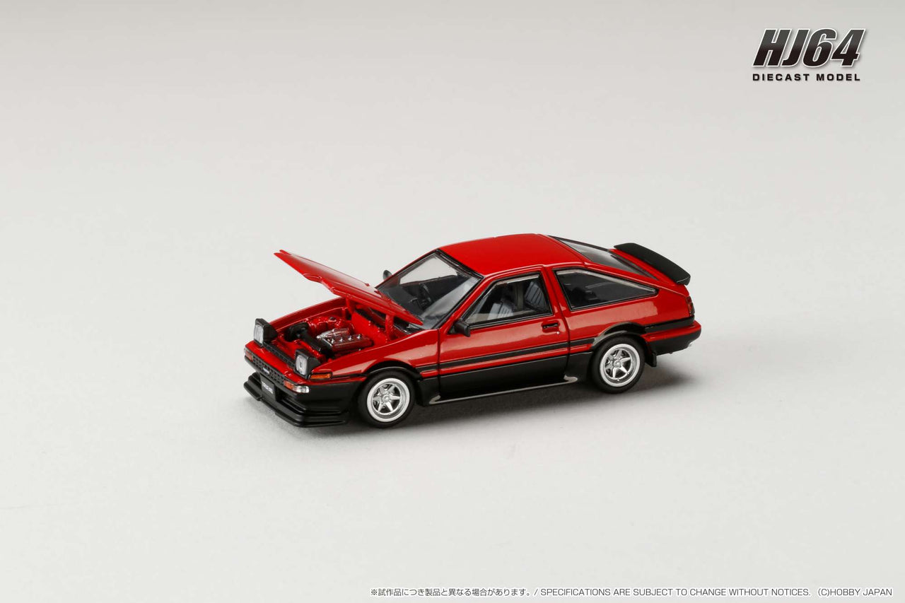 PRE-ORDER Hobby Japan 1:64 Toyota Sprinter Trueno JDM Style, RED / BLACK