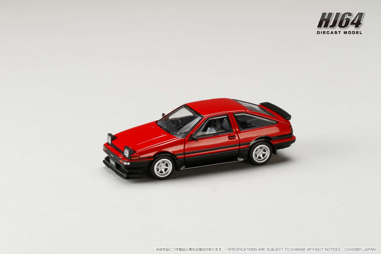 PRE-ORDER Hobby Japan 1:64 Toyota Sprinter Trueno JDM Style, RED / BLACK