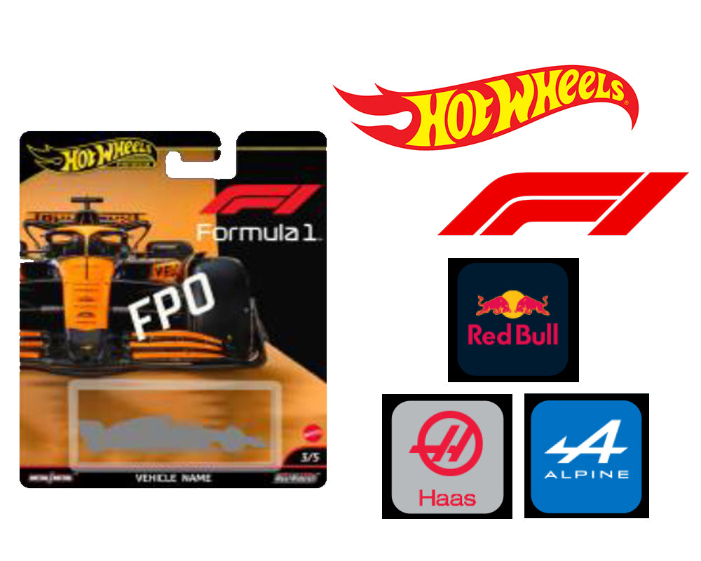 PRE-ORDER Hot Wheels 1:64 F1 Racing Premium F Assortment – Team Red Bull, Alpine, Haas