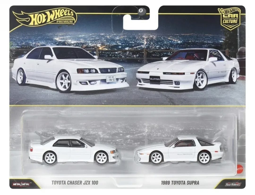 PRE-ORDER Hot Wheels 1:64 Premium Car Culture 2026 2 Pack Toyota Chaser / Supra