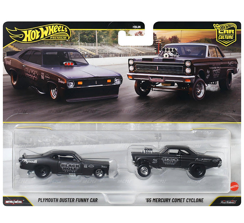 PRE-ORDER Hot Wheels 1:64 Premium Car Culture 2027 2 Pack 65 Mercury Comet Cyclone/Plymouth Duster Funny Car