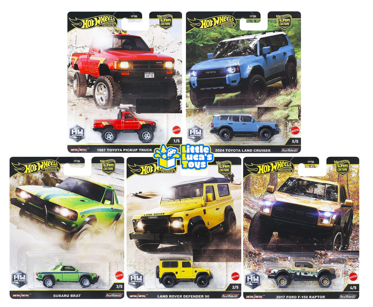 PRE-ORDER Hot Wheels 1:64 Premium Car Culture 2025 OFF ROAD Complete SET 1-5