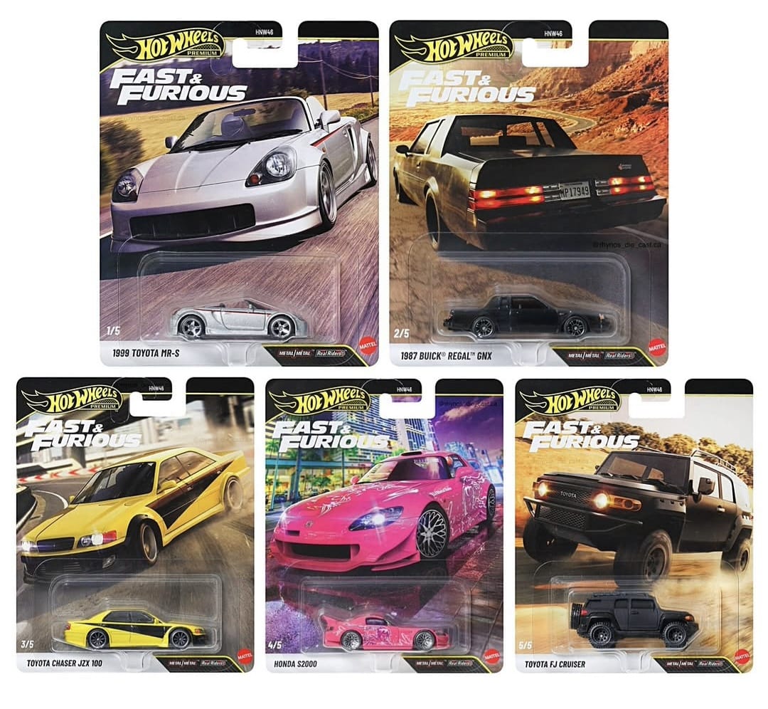 PRE-ORDER Hot Wheels Premium 1:64 2027 Fast & Furious Complete Set 1-5
