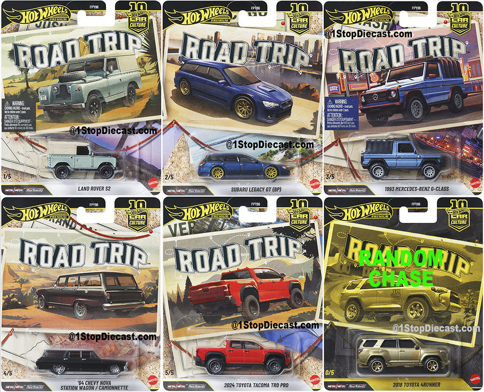 PRE-ORDER Hot Wheels Premium 1:64 Car Culture 2026 Road Trip Sealed Case