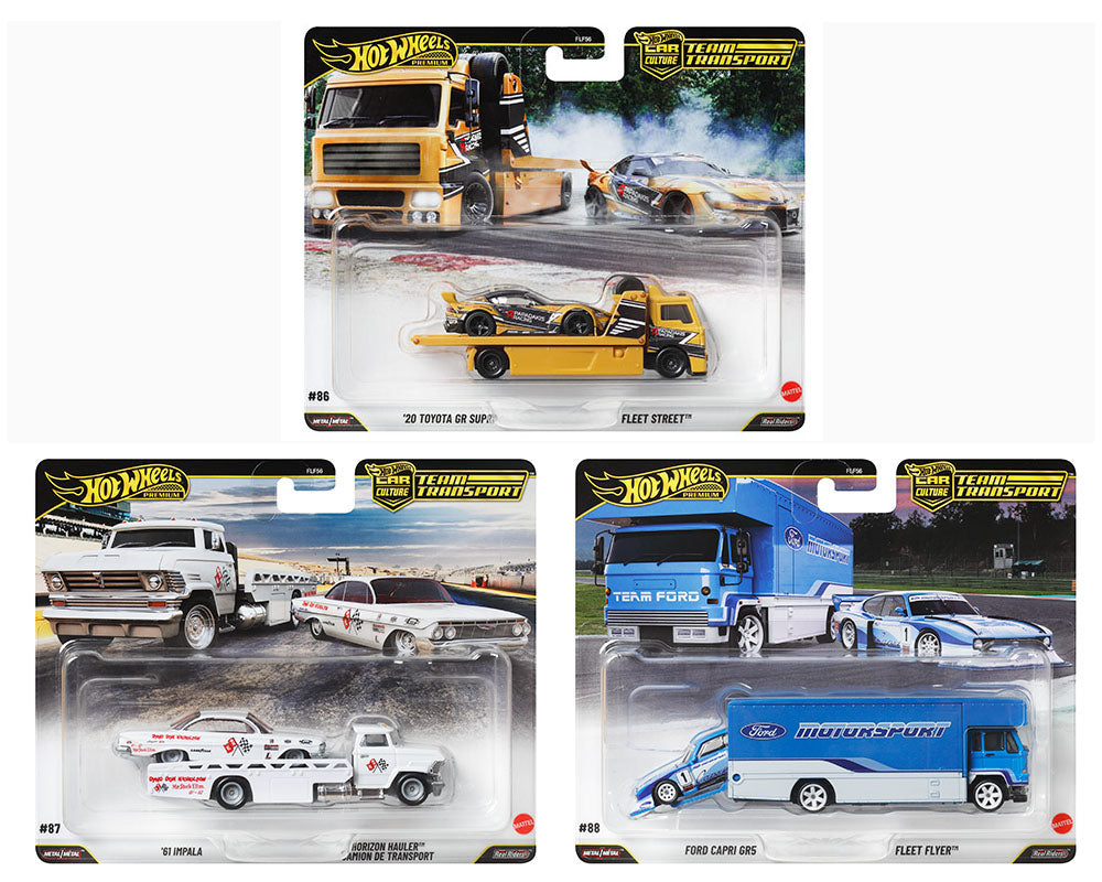 PRE-ORDER Hot Wheels Premium 1:64 Car Culture Team Transport 2025 MIX J SET OF 3