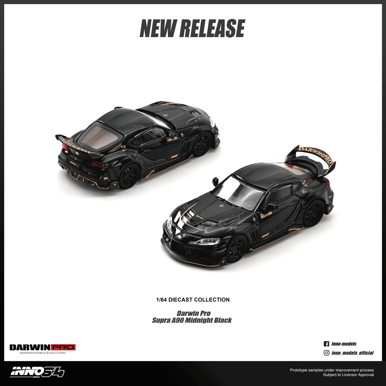 PRE-ORDER INNO64 1:64 DARWIN PRO Supra A90 Gloss Black