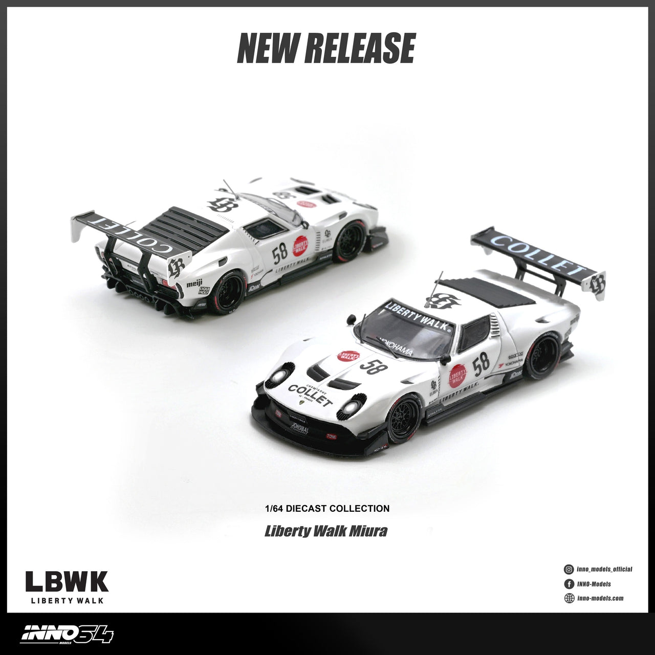PRE-ORDER INNO64 1:64 LB-Silhouette WORKS Miura GT