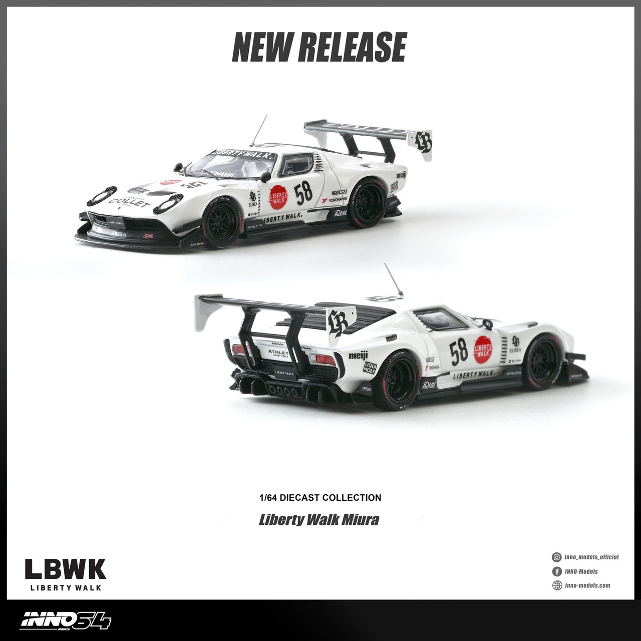 PRE-ORDER INNO64 1:64 LB-Silhouette WORKS Miura GT