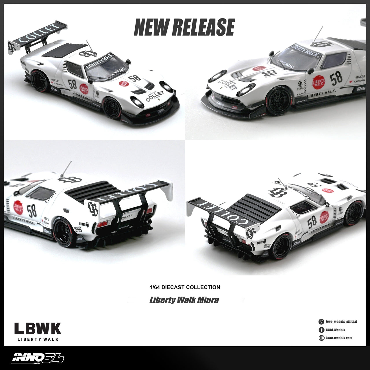 PRE-ORDER INNO64 1:64 LB-Silhouette WORKS Miura GT