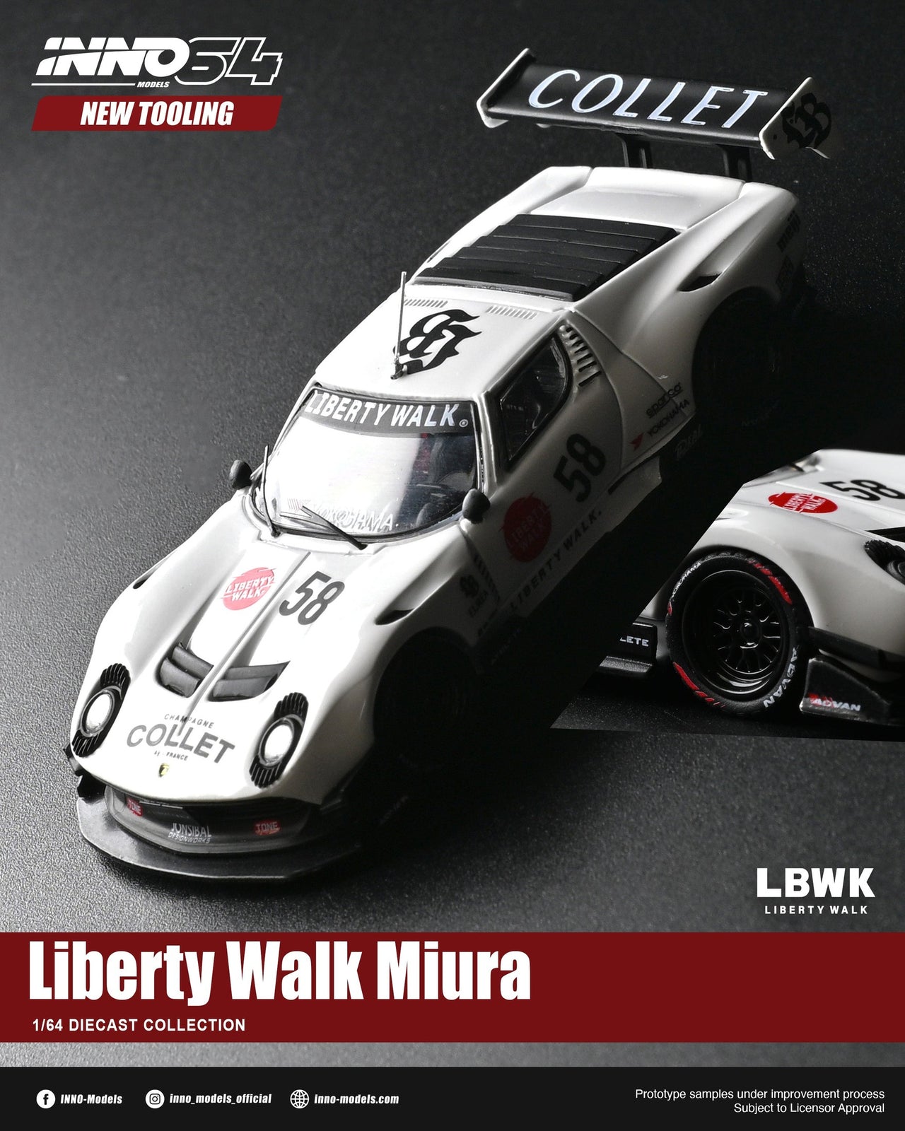 PRE-ORDER INNO64 1:64 LB-Silhouette WORKS Miura GT