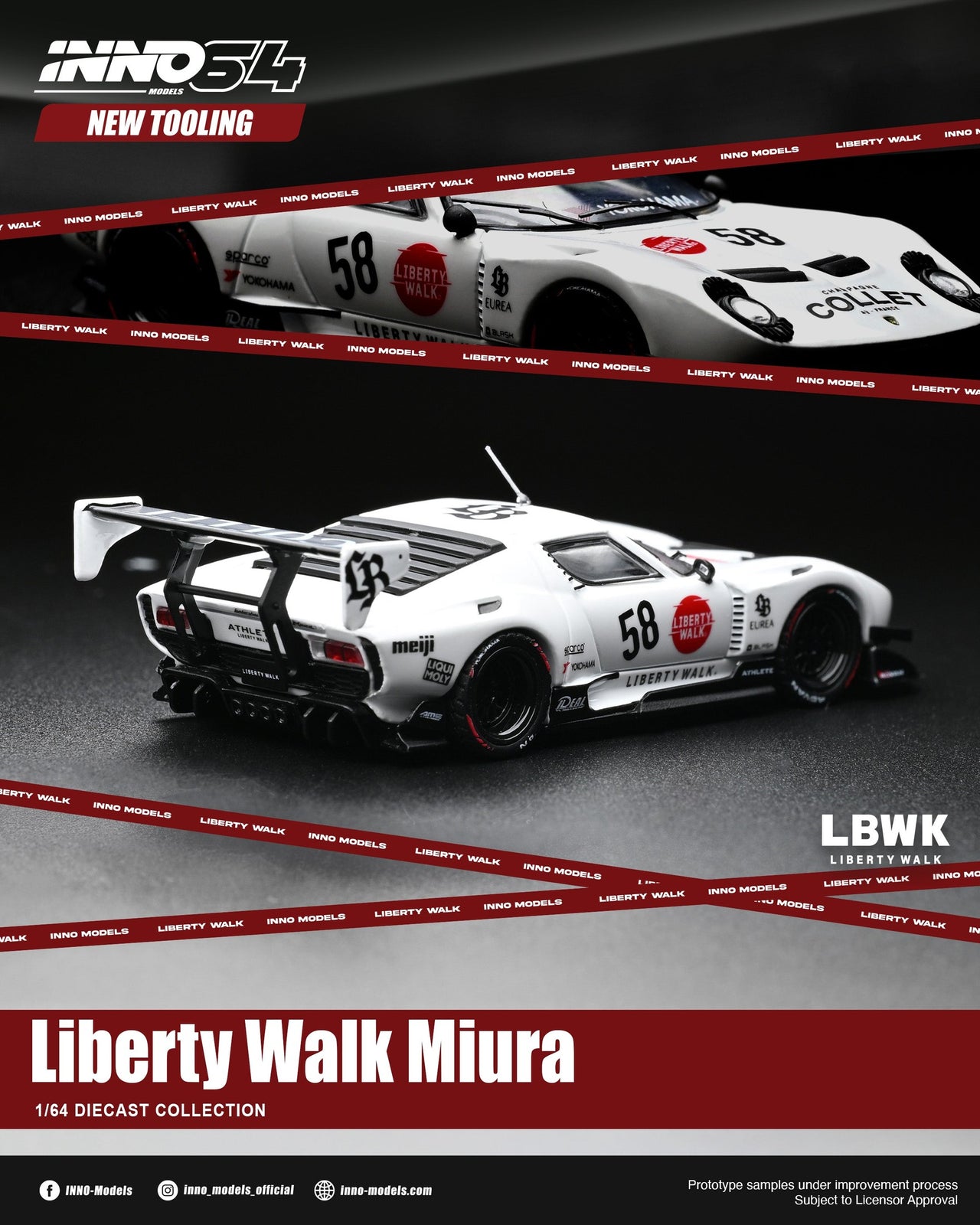PRE-ORDER INNO64 1:64 LB-Silhouette WORKS Miura GT