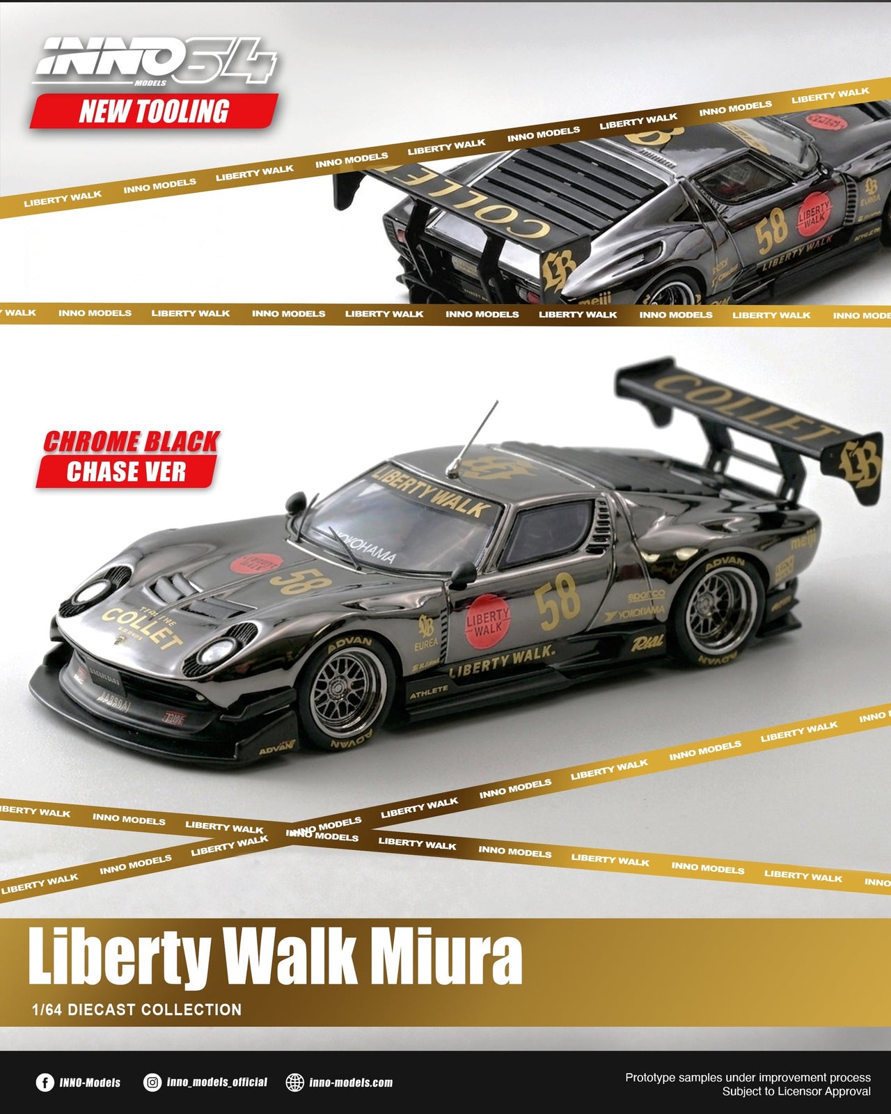 PRE-ORDER INNO64 1:64 LB-Silhouette WORKS Miura GT