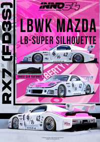 Thumbnail for PRE-ORDER INNO64 1:64 MAZDA RX7 FD3S LB-SUPER SILHOUETTE 