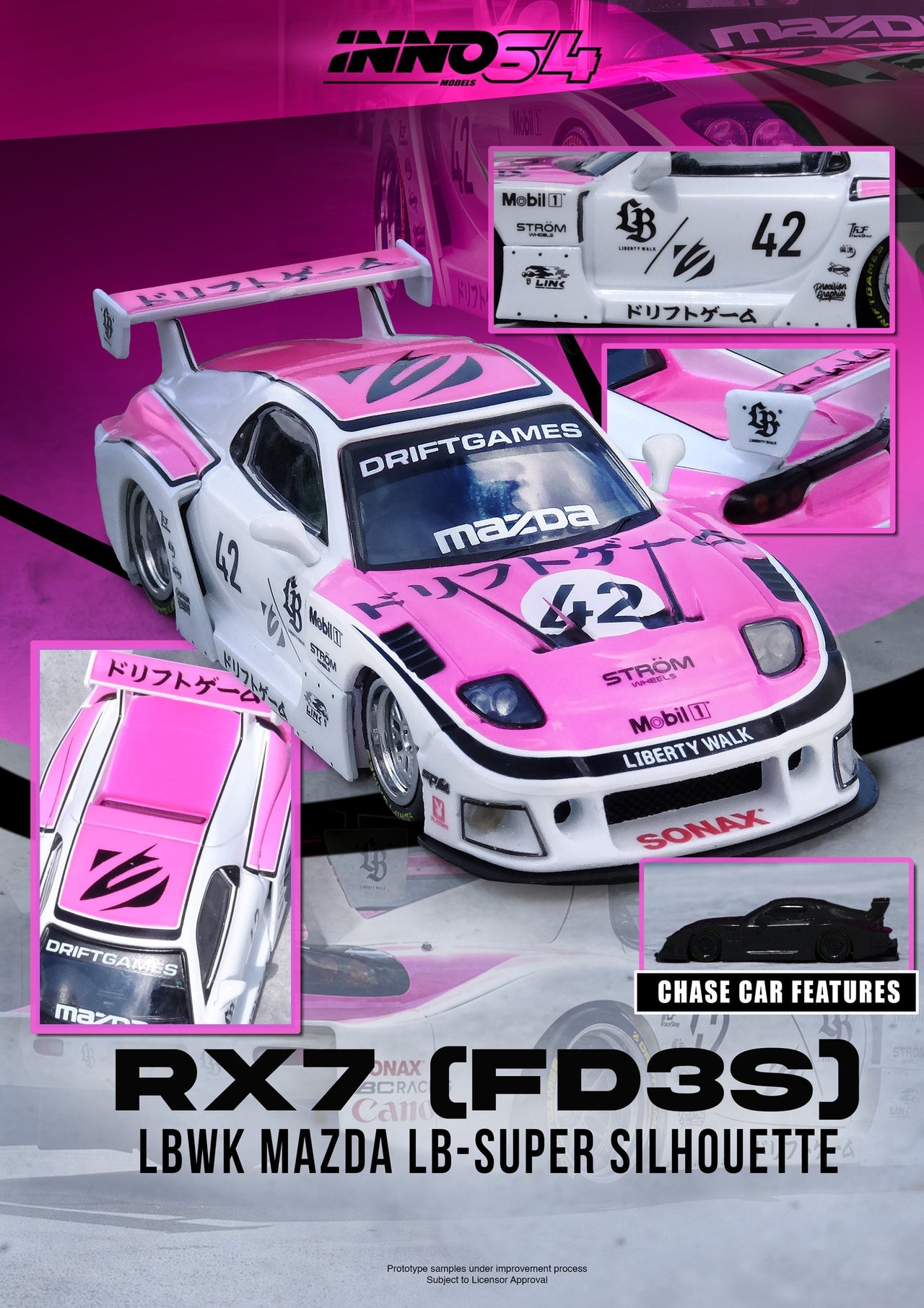 INNO64 1:64 MAZDA RX7 (FD3S) LB-SUPER SILHOUETTE