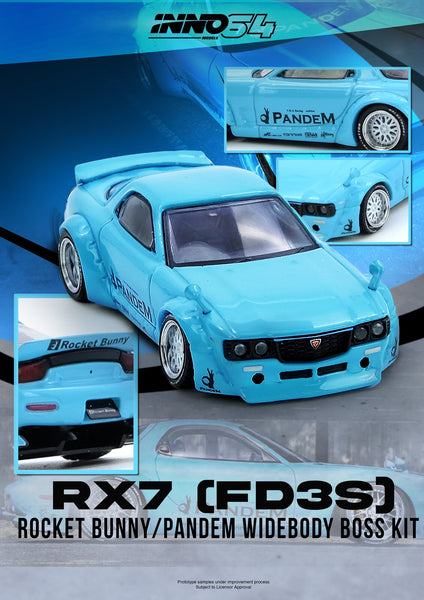 INNO64 1:64 Mazda RX7 (PANDEM ROCKET BUNNY RX7 (FD3S) Tiffany Blue INNO64 1:64 Mazda RX7 (PANDEM ROCKET BUNNY RX7 (FD3S) Tiffany Blue