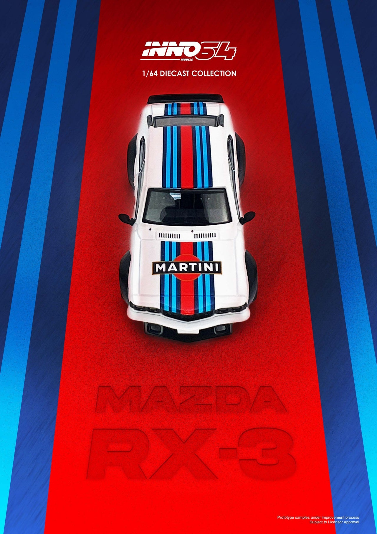 PRE-ORDER INNO64 1:64 Mazda Savanna RX3 "MARTINI RACING" Livery