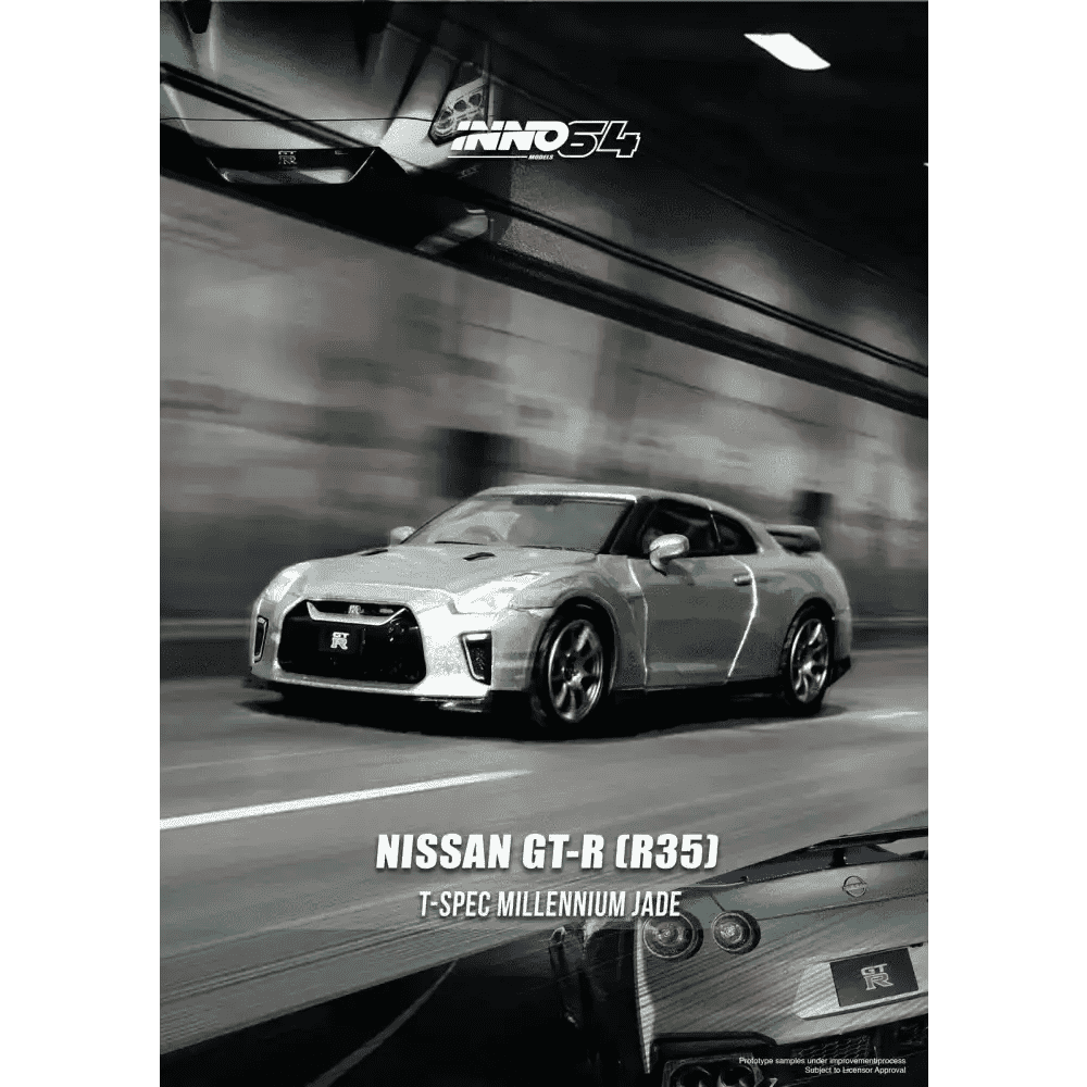 PRE-ORDER INNO64 1:64 Nissan GT-R R35 Millennium Jade "NEW TOOLING"