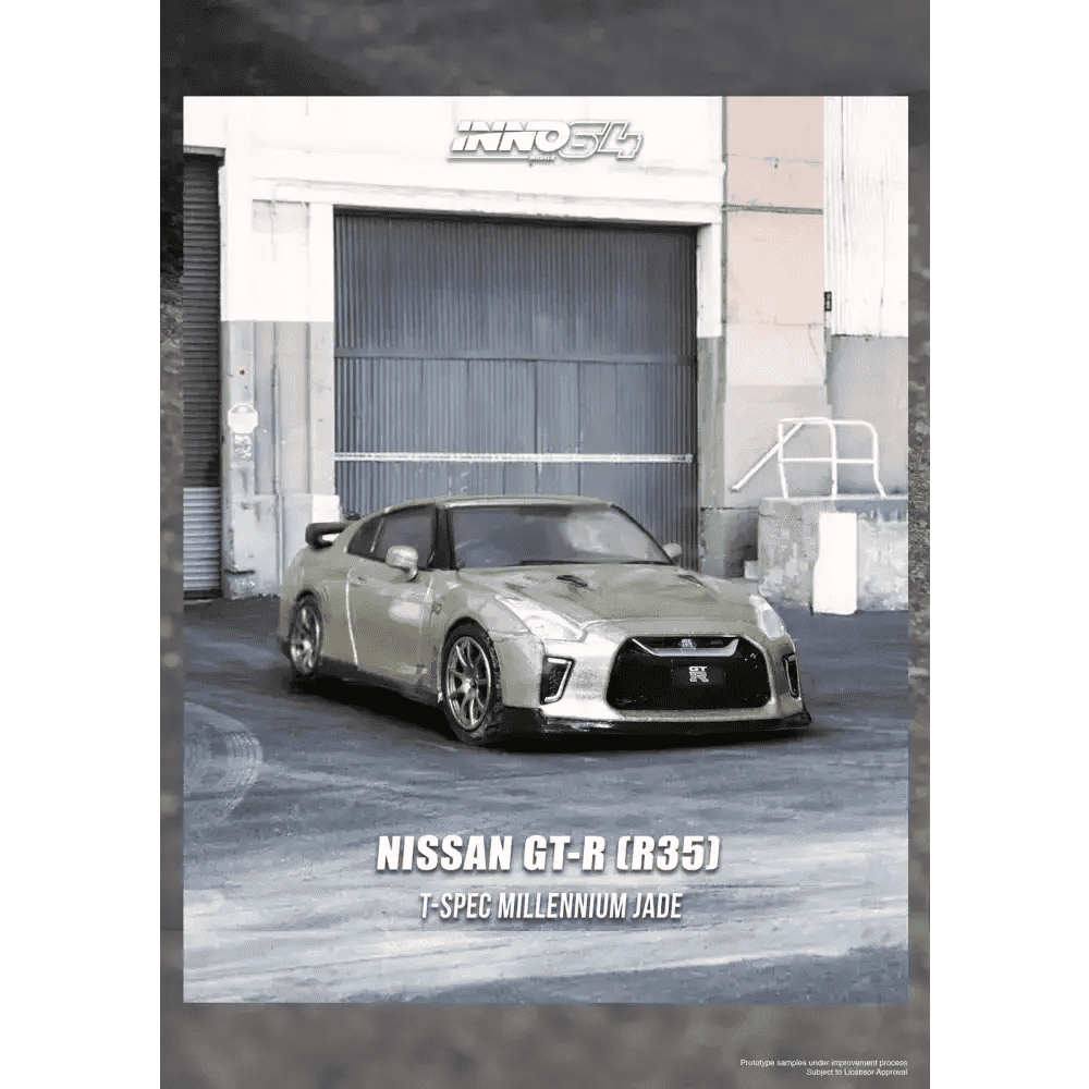 PRE-ORDER INNO64 1:64 Nissan GT-R R35 Millennium Jade "NEW TOOLING"