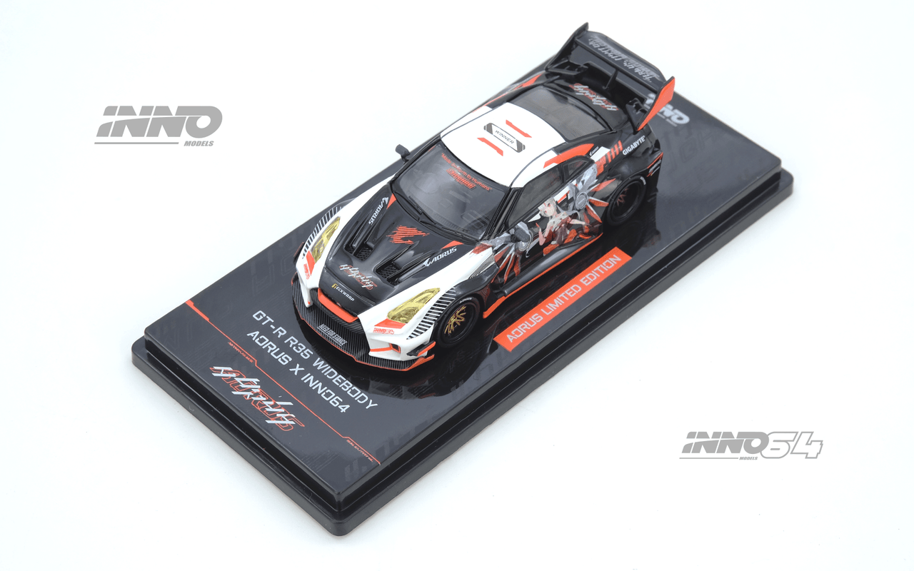 PRE-ORDER INNO64 1:64 Nissan GT-R R35 WIDEBODY AORUS X INNO64 Event Exclusive