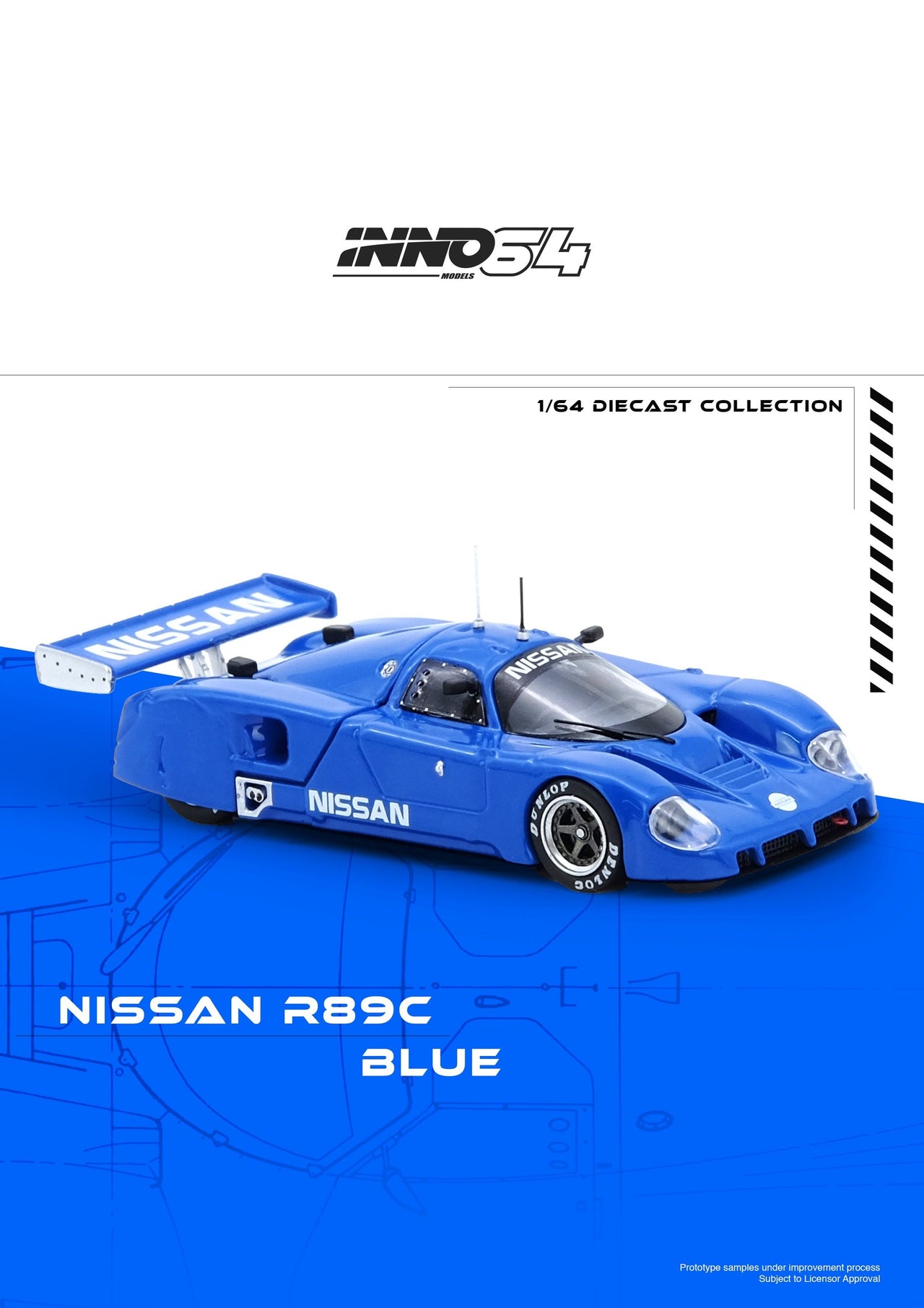 PRE-ORDER INNO64 1:64 Nissan R89C Blue