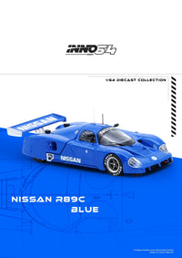 Thumbnail for PRE-ORDER INNO64 1:64 Nissan R89C Blue