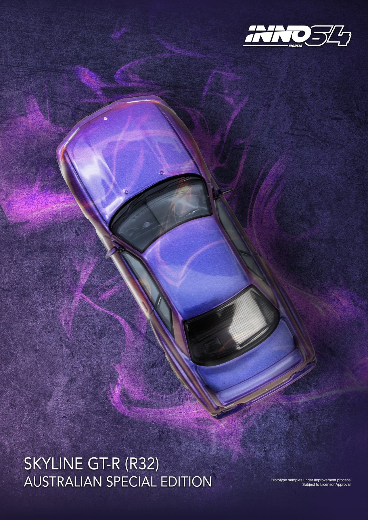 PRE-ORDER INNO64 1:64 Nissan SKYLINE GT-R R32 Midnight Purple Australia Special Edition