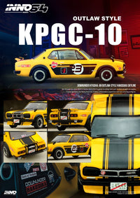 Thumbnail for PRE-ORDER INNO64 1:64 Nissan Skyline 2000 GT-R KPGC-10 Outlaw Style