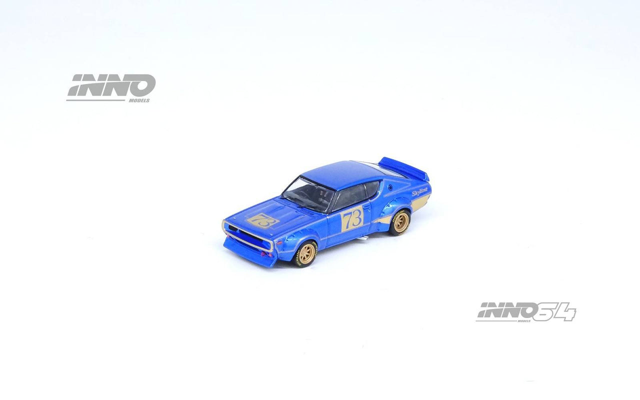PRE-ORDER INNO64 1:64 Nissan Skyline 2000 GT-R KPGC110 Racing Concept Blue